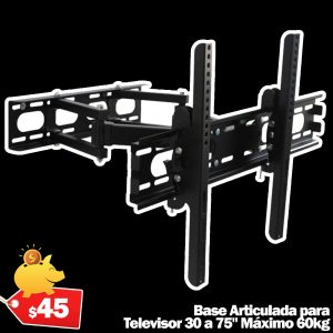 Base Articulada para Televisor 30" a 75" Carga Máxima 60kg