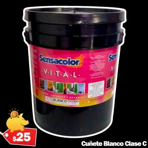 Pintura de Caucho Clase C Blanco en Cuñete VITAL SENSACOLOR