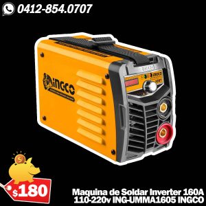 Maquina de Soldar Inverter Industrial 160A 110-220v INGCO - Modelo ING-UMMA1605